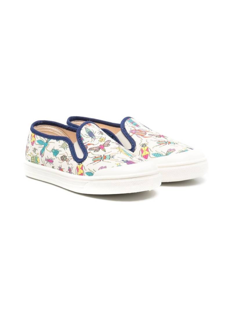 Pèpè dinosaur print slip-on sneakers - White von Pèpè