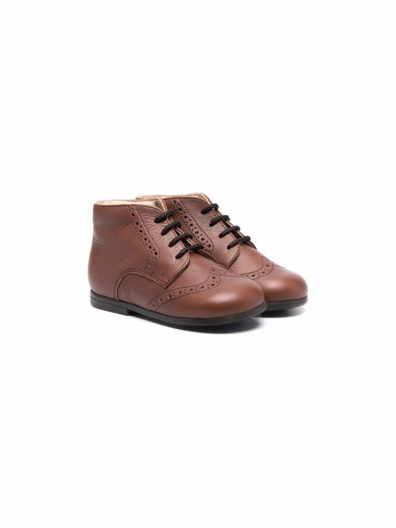 Pèpè embossed lace-up boots - Brown von Pèpè