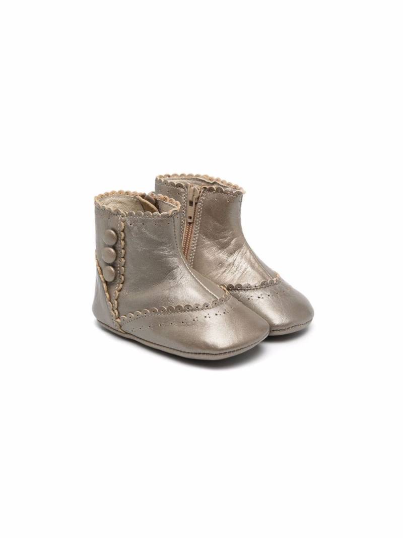 Pèpè metallic-effect ankle boots - Neutrals von Pèpè