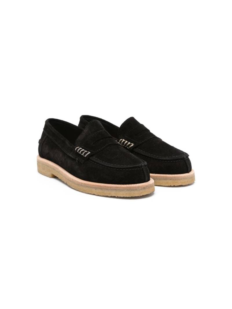 Pèpè penny-slot suede loafers - Black von Pèpè