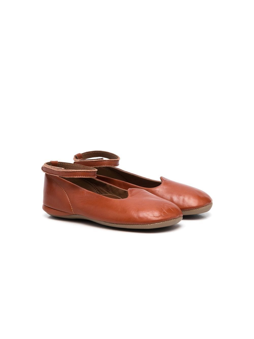 Pèpè round-toe ballerina shoes - Brown von Pèpè