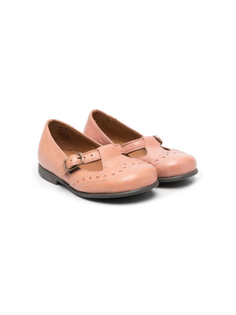 Pèpè round-toe leather ballerinas - Neutrals von Pèpè