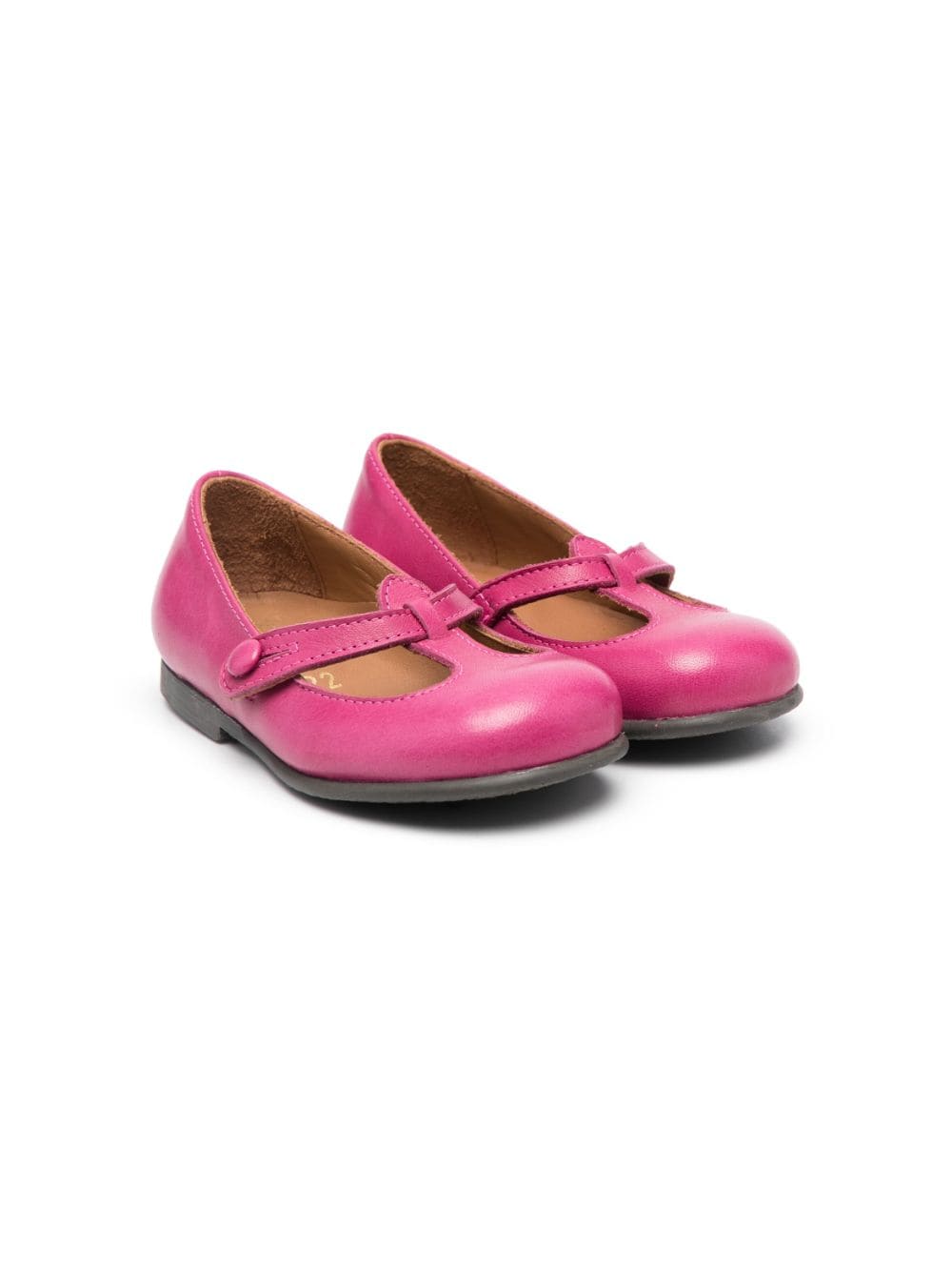 Pèpè round-toe leather ballerinas - Pink von Pèpè
