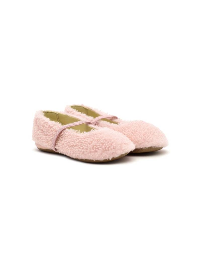 Pèpè shearling ballerina shoes - Pink von Pèpè