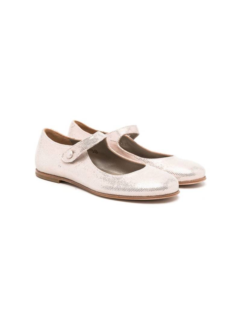 Pèpè shimmer-finish ballerina shoes - Pink von Pèpè