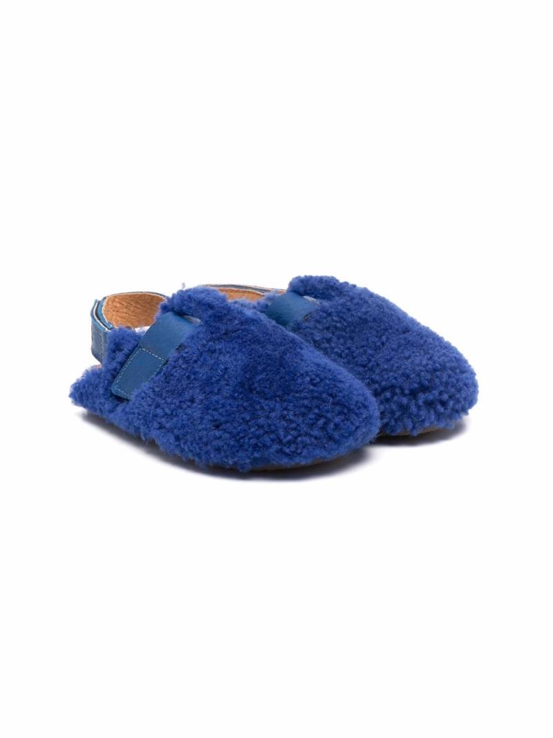 Pèpè slingback shearling slippers - Blue von Pèpè