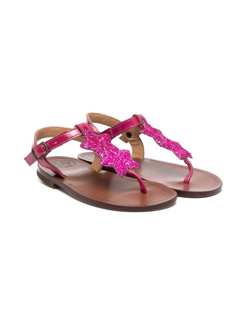 Pèpè star-detail leather sandals - Pink von Pèpè