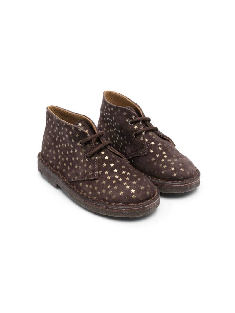 Pèpè star-print lace-up boots - Brown von Pèpè