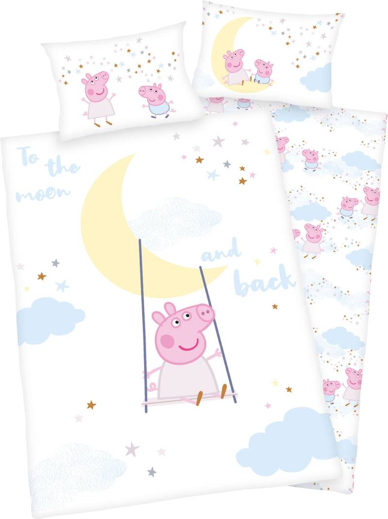 Peppa Pig Babybettwäsche »Peppa Pig«, mit niedlichem Motiv und liebevollem Schriftzug von Peppa Pig