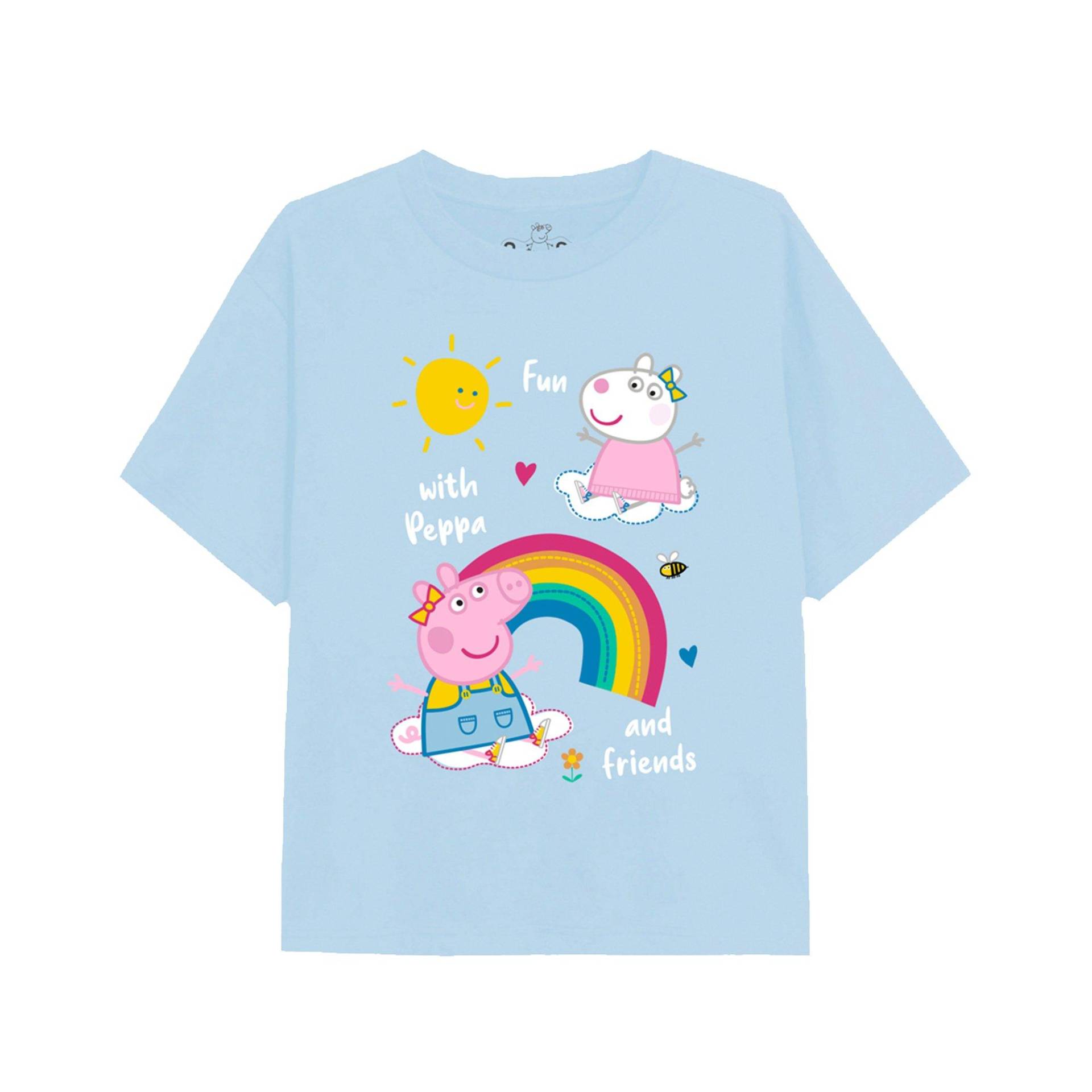 Peppa Pig - Rainbows & Friends TShirt Langärmlig, 116, Hellblau von Peppa Pig