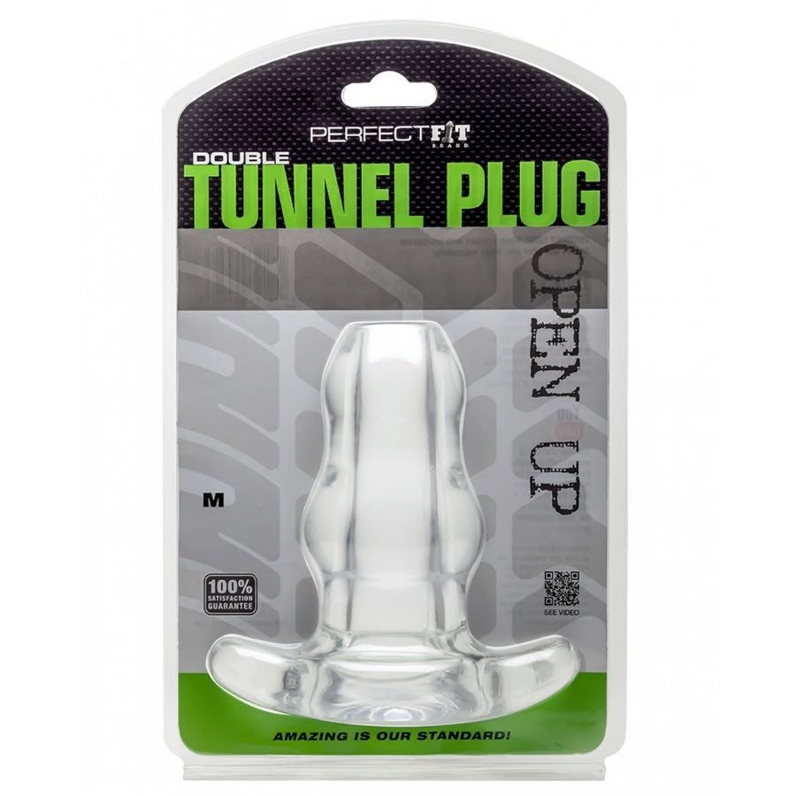 Perfect-fit Double Tunnel Medium Anal Plug, Anfängergeeignet, Transparent - Amorana von Perfect Fit