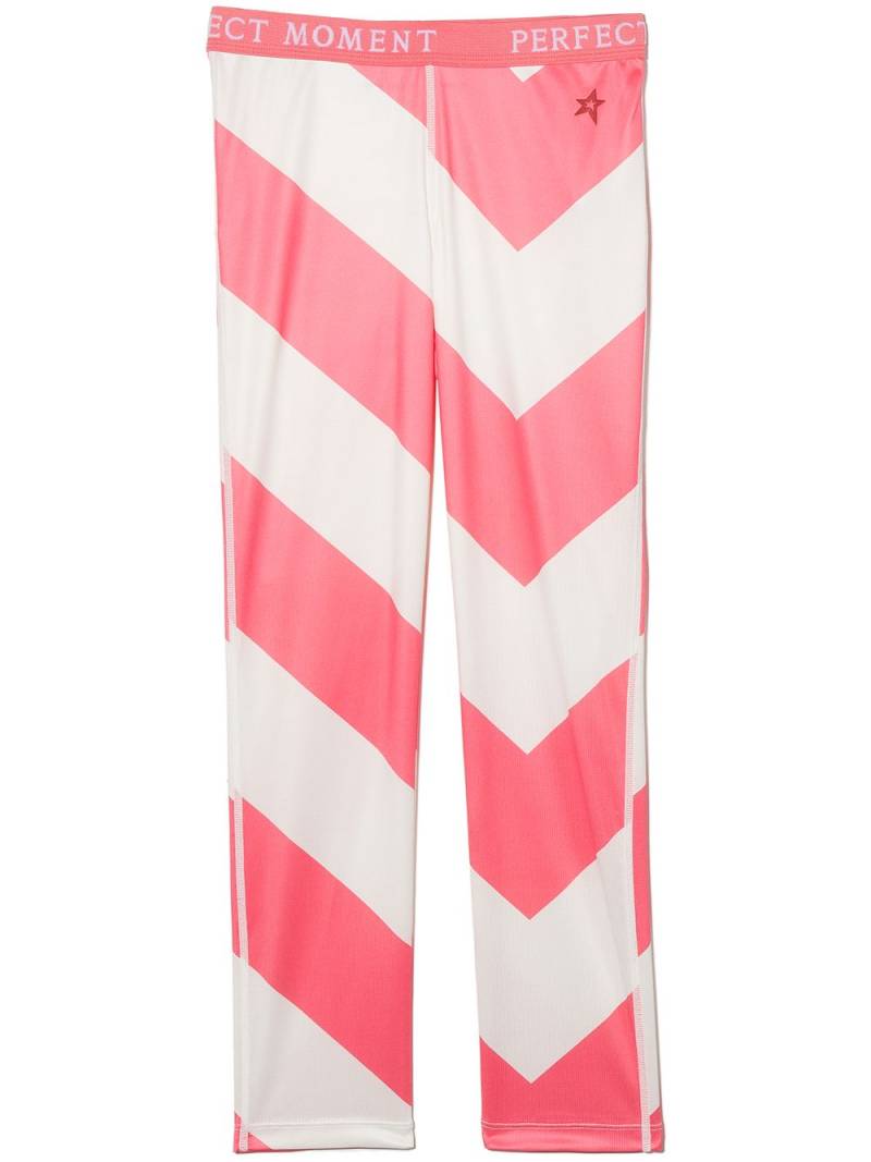 Perfect Moment Kids Chevron-print two-tone leggings - Pink von Perfect Moment Kids