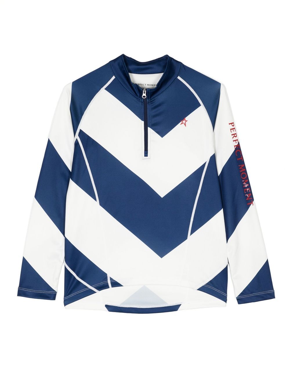 Perfect Moment Kids Chevron-print zip-up ski top - White von Perfect Moment Kids