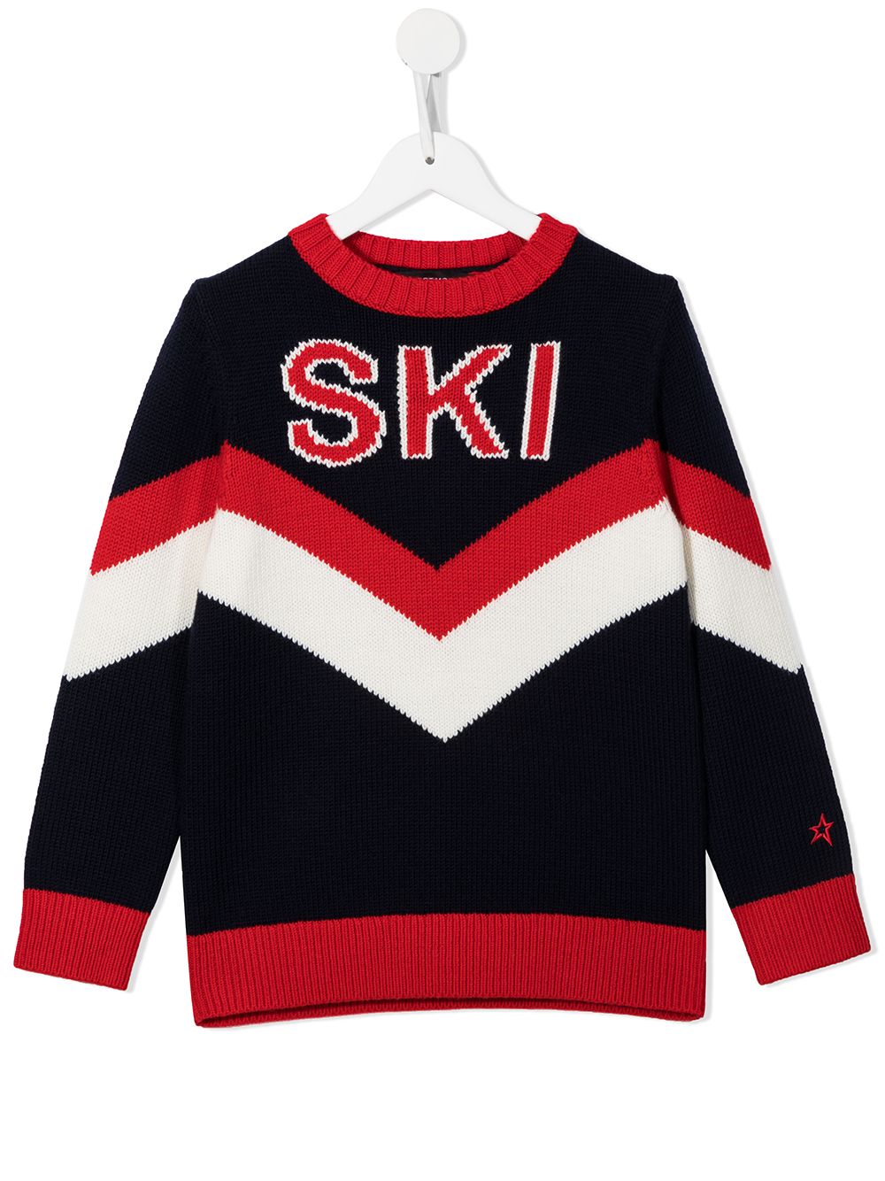 Perfect Moment Kids Ski-print crew neck jumper - Black von Perfect Moment Kids