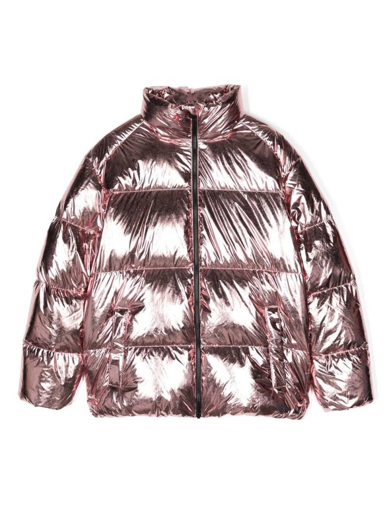 Perfect Moment Kids glossy puffer jacket - Pink von Perfect Moment Kids