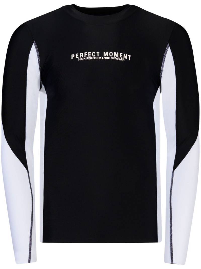 Perfect Moment logo-print ski top - Black von Perfect Moment