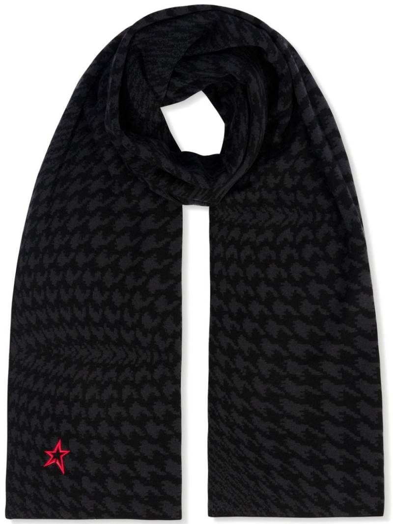 Perfect Moment merino houndstooth scarf - Black von Perfect Moment