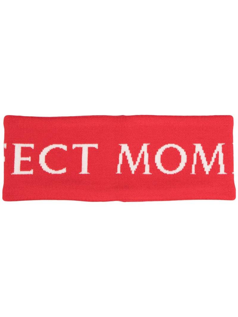 Perfect Moment merino logo headband - Red von Perfect Moment