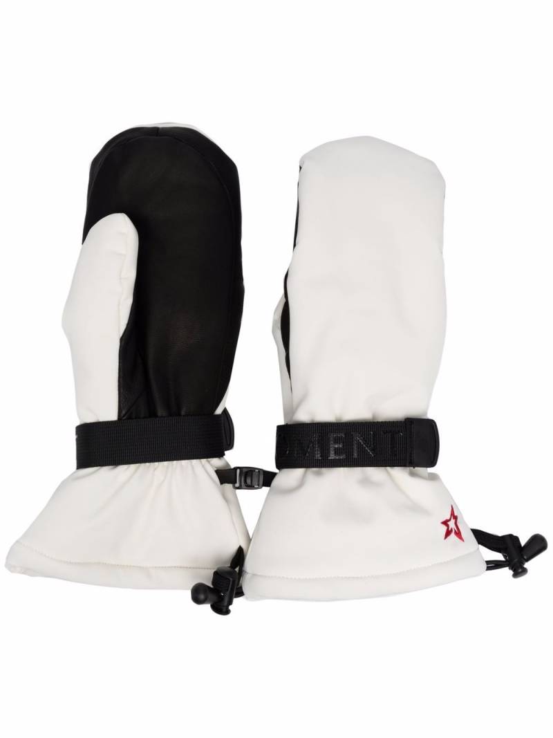 Perfect Moment two-tone ski-style gloves - White von Perfect Moment