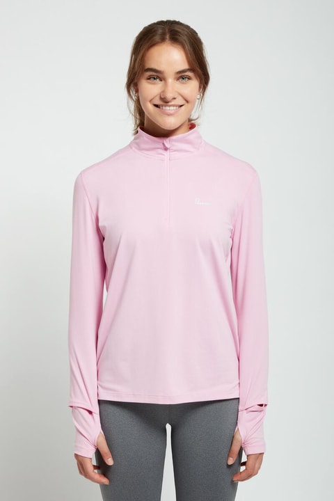 Perform W Pullover 1/2 Zip Pullover rosa von Perform