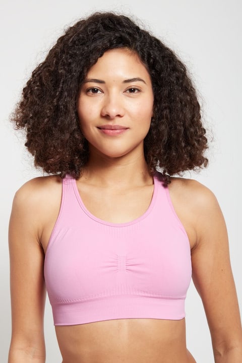 Perform W Seamless Medium Sports Bra Sport-BH lila von Perform