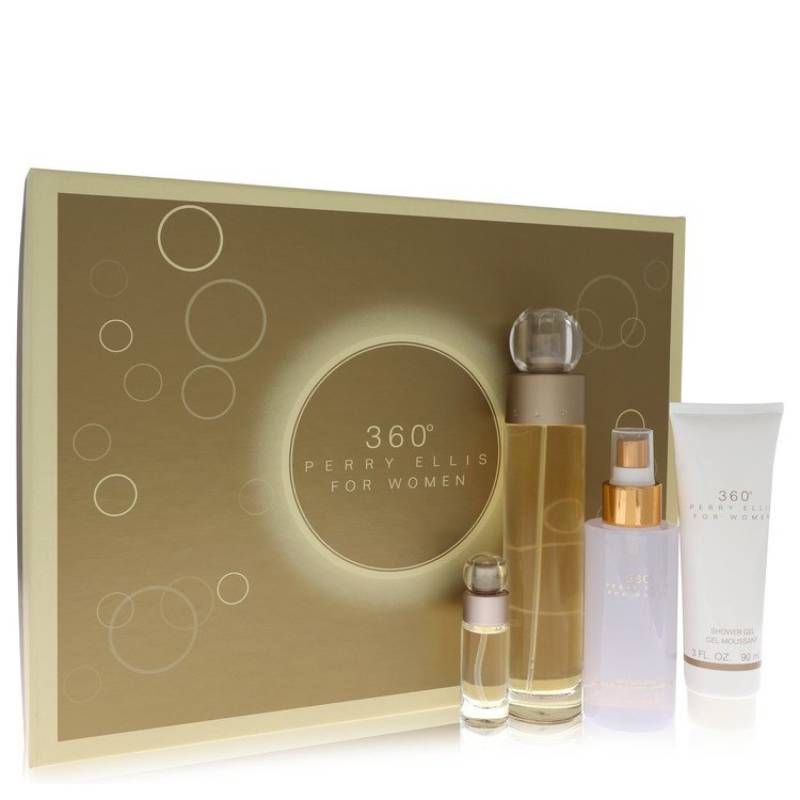 Perry Ellis perry ellis 360 Gift Set -- 100 ml Eau De Toilette Spray + 118 ml Body Mist + 88 ml Shower Gel + .25 Mini EDT Spray von Perry Ellis