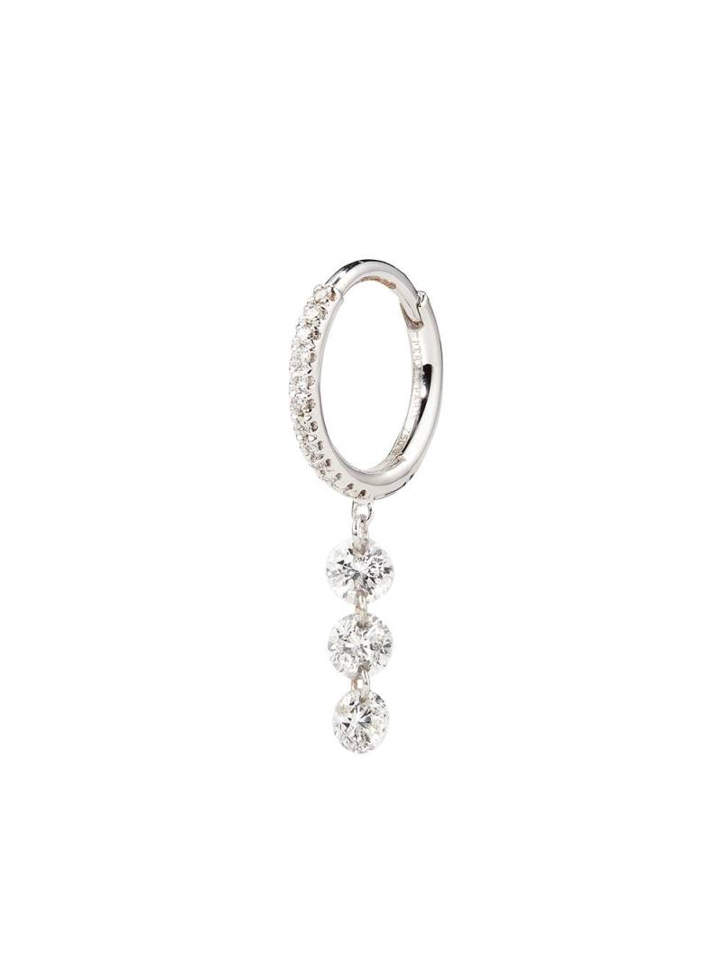 Persée 18K white gold diamond hoop earring - Silver von Persée