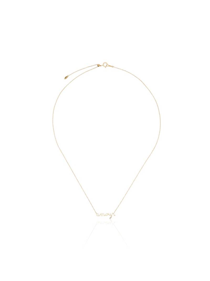 Persée 18kt yellow gold Amour diamond necklace von Persée