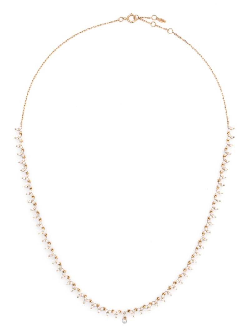 Persée 18kt yellow gold Triangle diamond tennis necklace von Persée