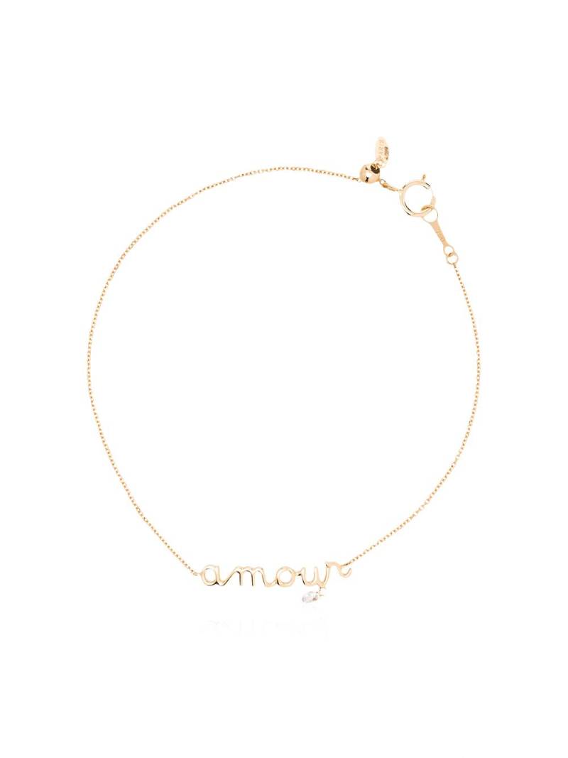 Persée 18kt yellow gold diamond Amour bracelet von Persée