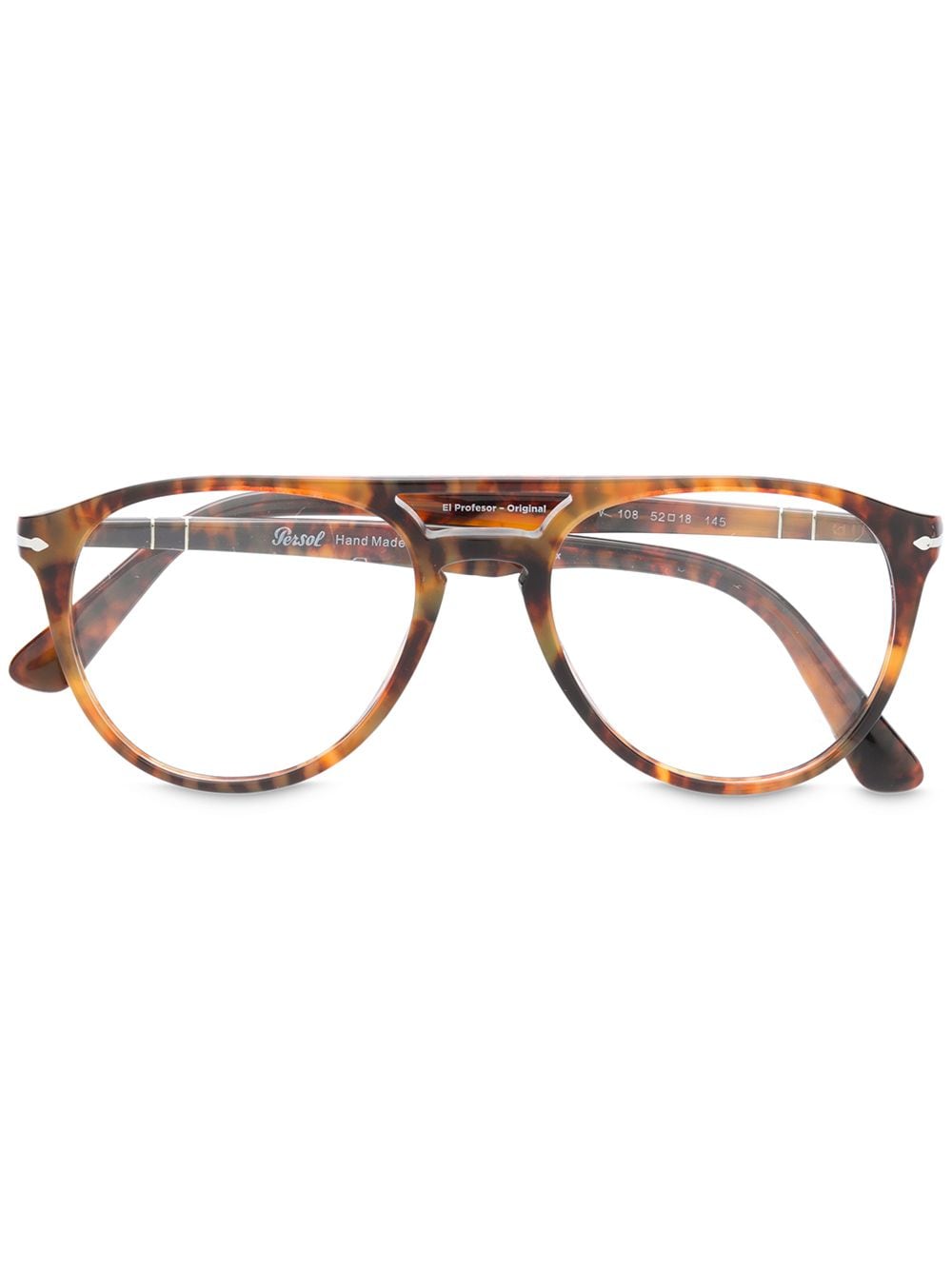 Persol double bridge tortoiseshell glasses - Brown von Persol