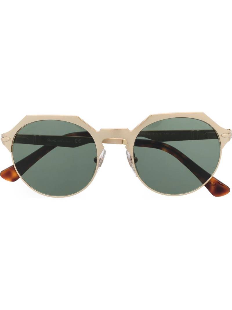 Persol half-rim round frame sunglasses - Gold von Persol