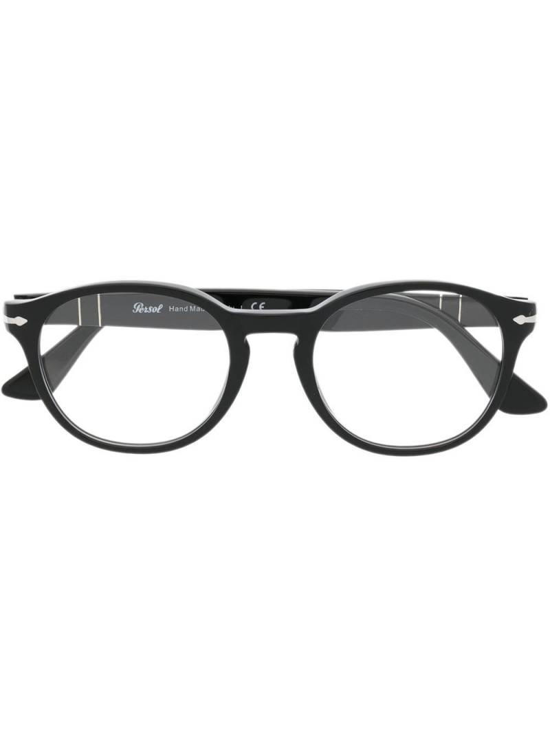 Persol round-frame optical glasses - Black von Persol