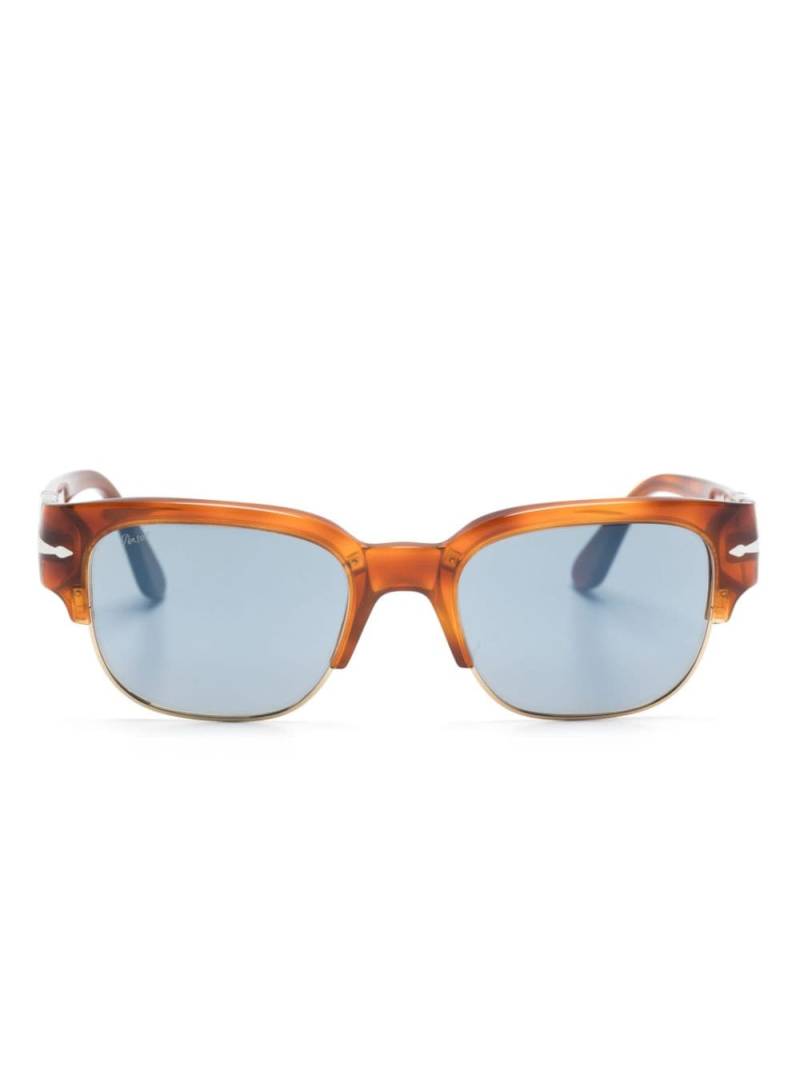 Persol tortoiseshell-effect rectangle-frame sunglasses - Brown von Persol