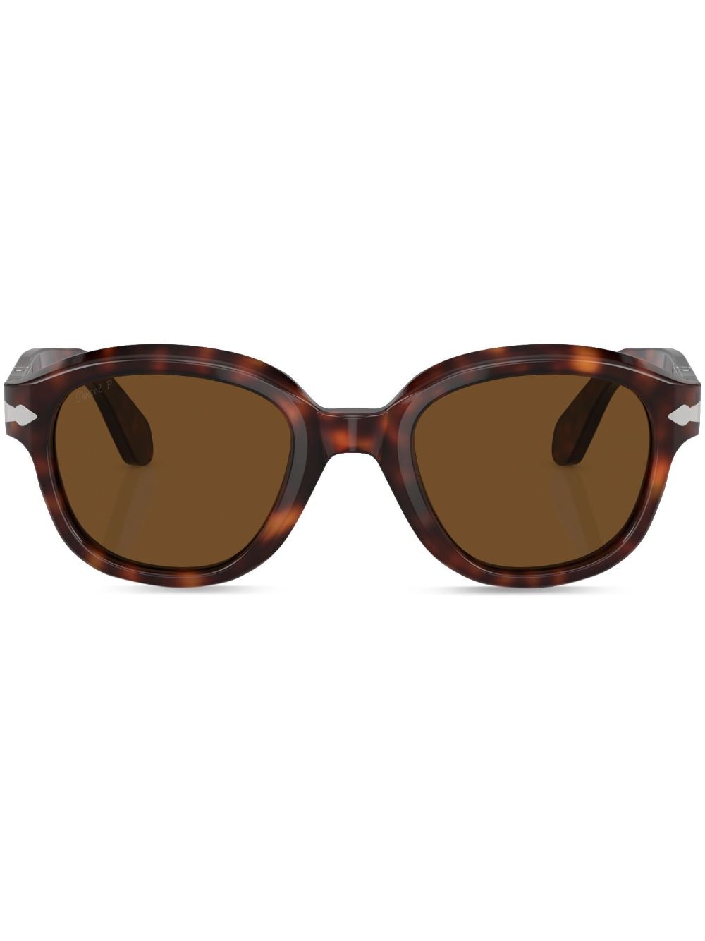 Persol tortoiseshell effect round frame sunglasses - Brown von Persol