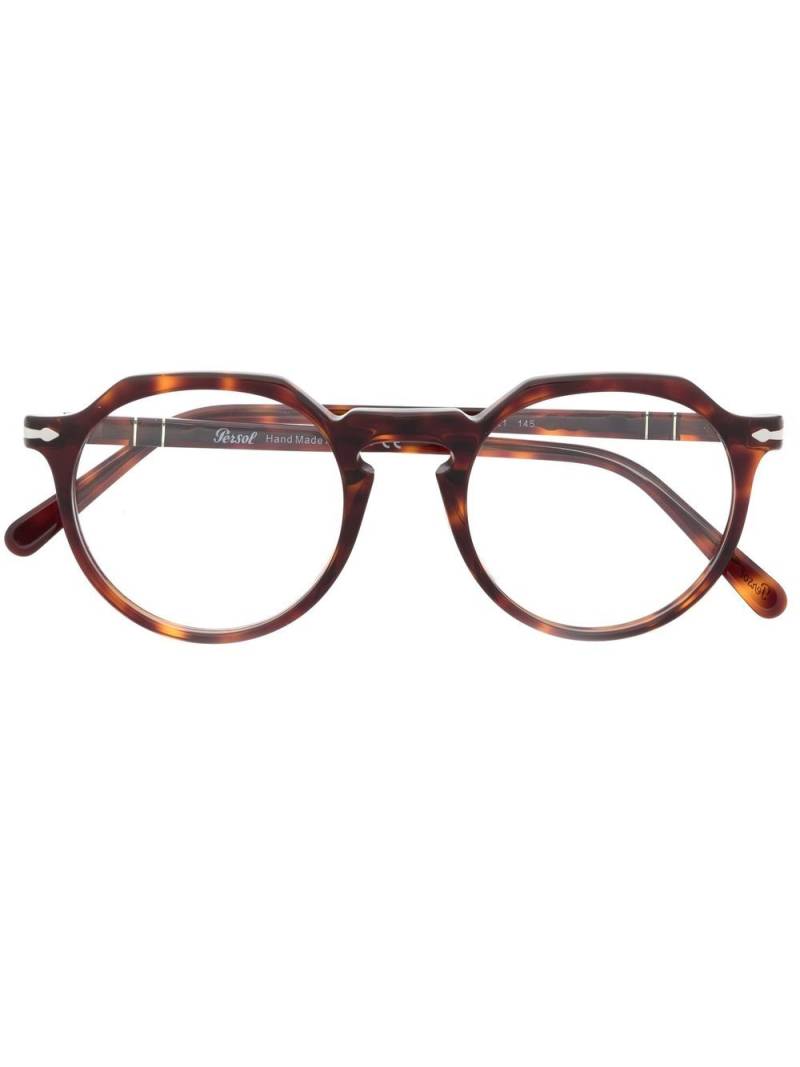 Persol tortoiseshell round-frame optical glasses - Brown von Persol