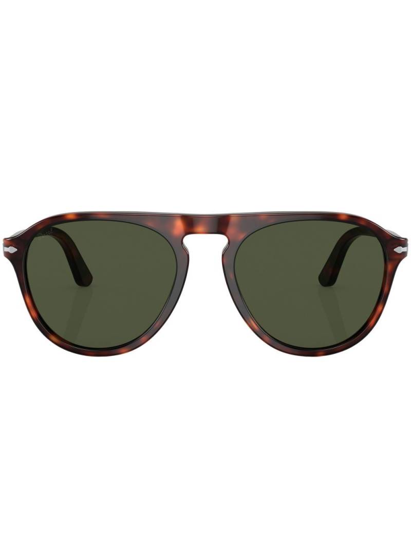 Persol tortoishell-effect round-frame sunglasses - Green von Persol