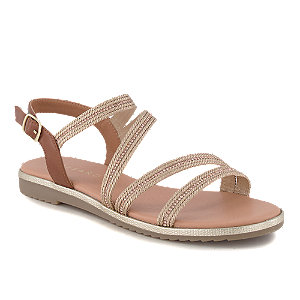 Pesaro Damen Flache Sandalette Gold von Pesaro