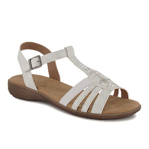 Pesaro Flache Sandalette Damen Weiss von Pesaro