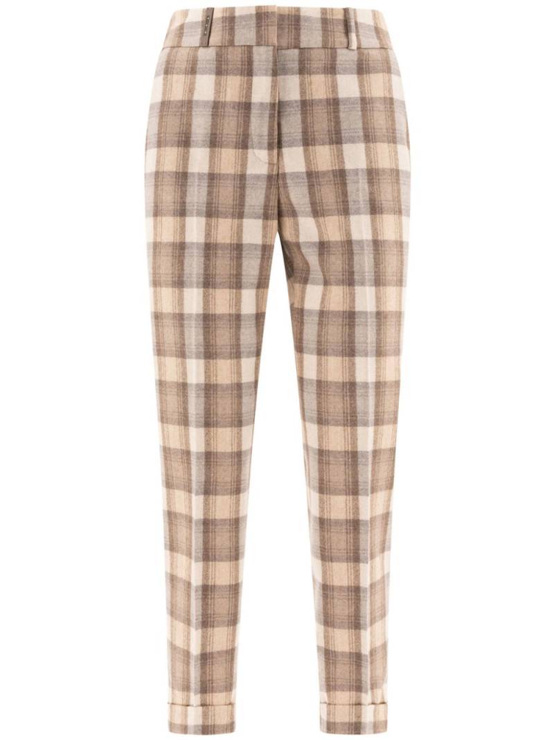 Peserico Check-print trousers - Neutrals von Peserico