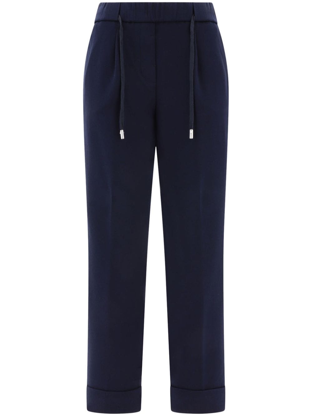 Peserico High-Waisted Cotton Trousers - Blue von Peserico