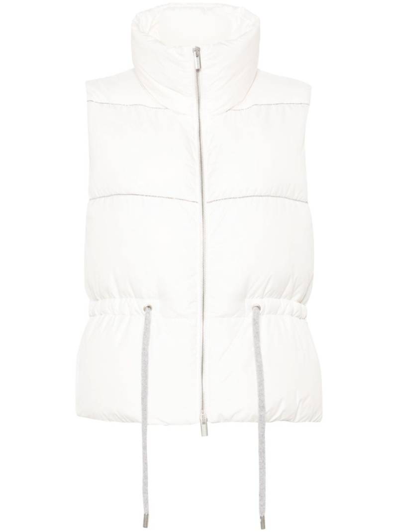 Peserico Monili chain-detail gilet - White von Peserico