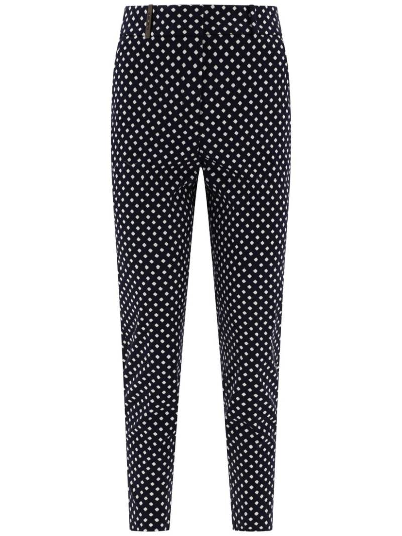 Peserico Patterned Trousers - Blue von Peserico