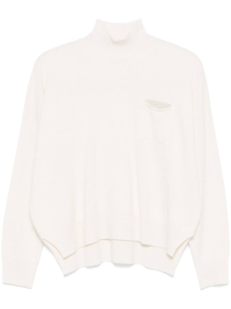 Peserico Punto Luce-embellished sweater - Neutrals von Peserico