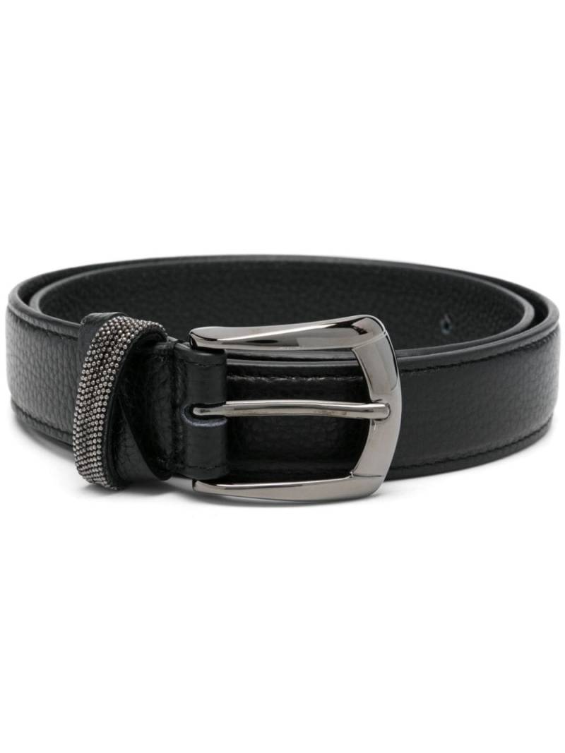 Peserico Punto Luce-trim leather belt - Black von Peserico