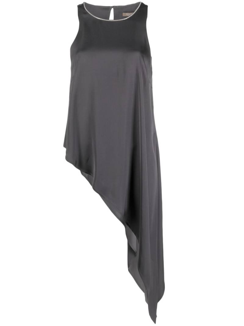 Peserico asymmetric-hem sleeveless blouse - Grey von Peserico