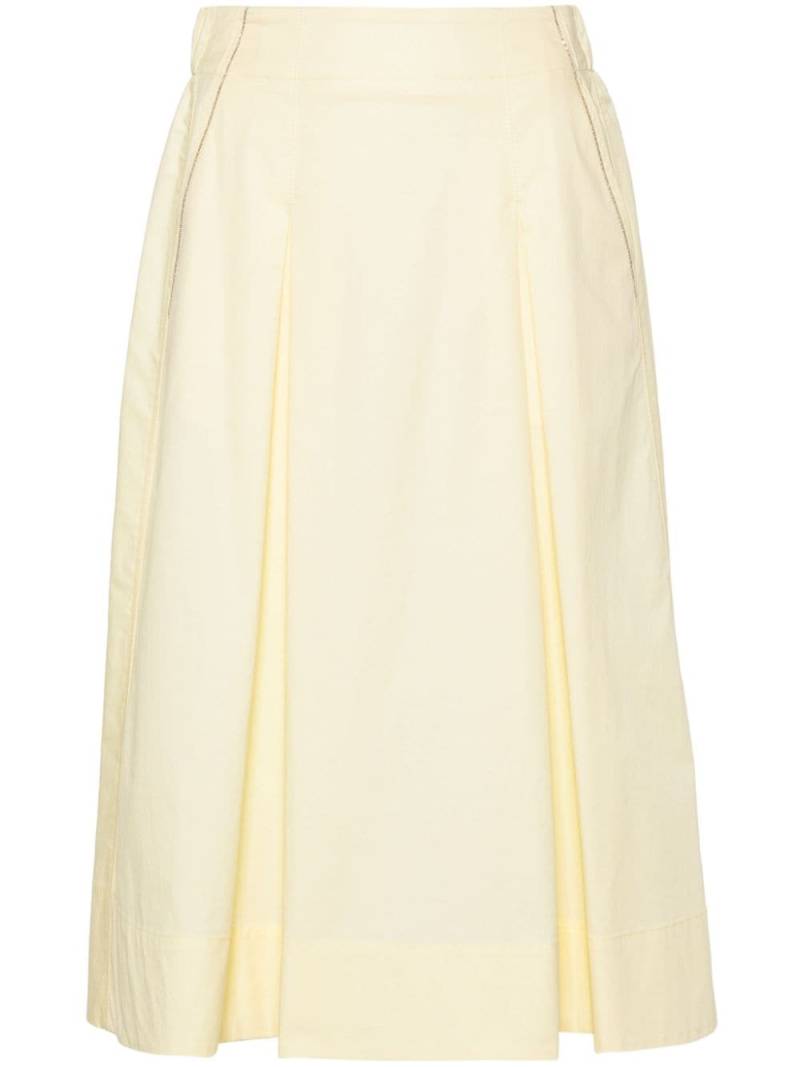 Peserico bead-detail twill skirt - Yellow von Peserico