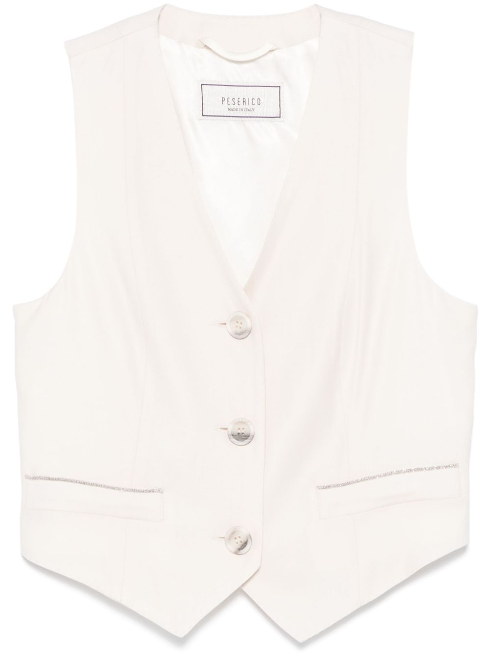 Peserico bead-detail waistcoat - Neutrals von Peserico