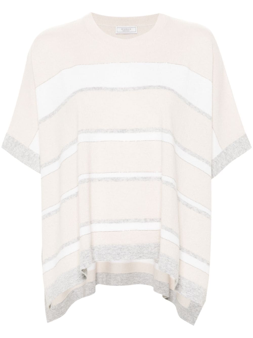 Peserico bead-embellished poncho - Neutrals von Peserico