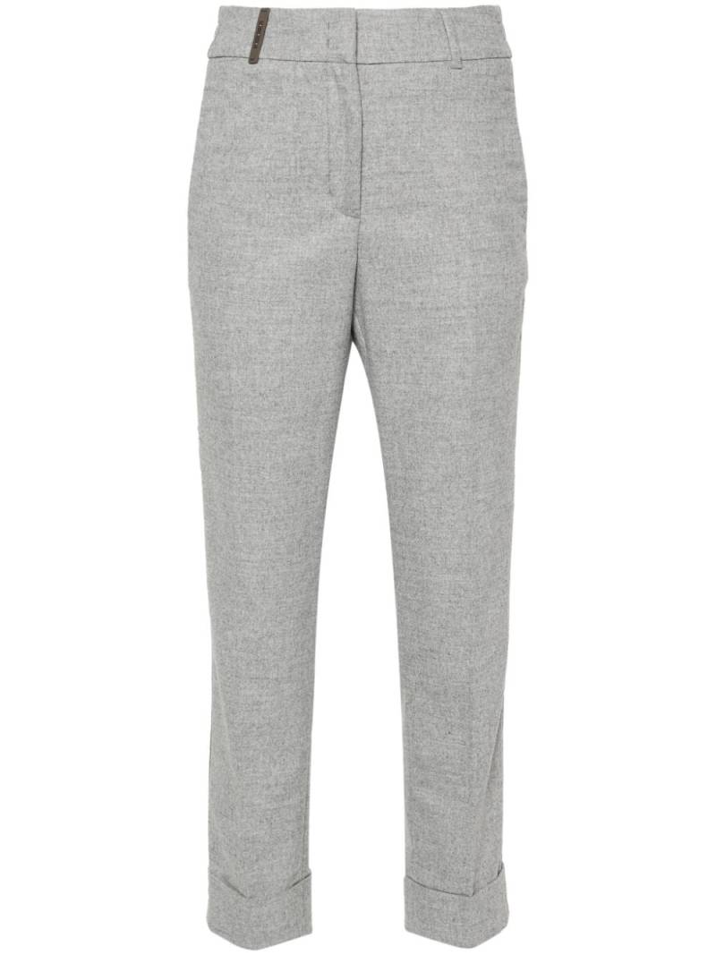 Peserico bead-embellished trousers - Grey von Peserico